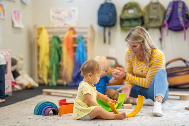 Infant Time at Daycare stock photo