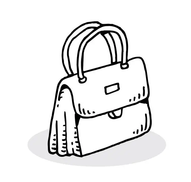 Vector illustration of Women handbag sketch illustration