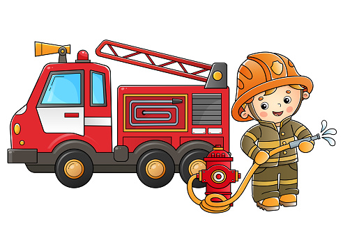 Free download of fire fighter cartoon vector graphics and illustrations,  page 24