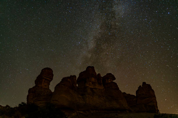 istock fairy chimneys view under the milky way. 1431075349