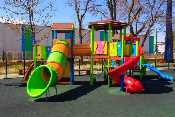istock Colorful children outdoor playground 1431077370