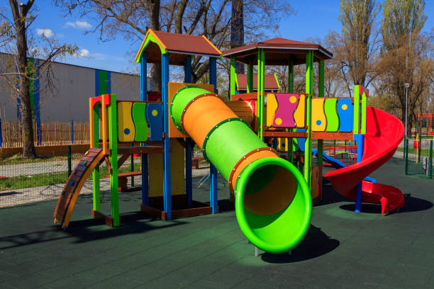 istock Colorful children outdoor playground 1431077381