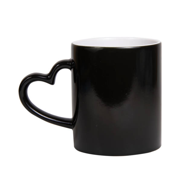 istock Black ceramic cup for tea isolated on the white background 1431080543