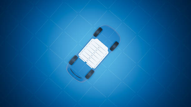 Transparent view inside electric vehicle with lithium ion battery module, x-ray SUV car energy storage system design with Li-Ion rechargeable cell pack housing, 3D rendering transportation technology vista transparente dentro del vehículo eléctrico con módulo de batería de iones de litio, diseño de sistema de almacenamiento de energía de automóvil suv de rayos x con carcasa de paquete de celdas recargables de li-ion, tecnología de transporte de