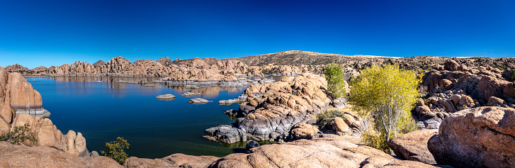 Picturesque Watson Lake in the Granite Dells of Prescott Arizona.