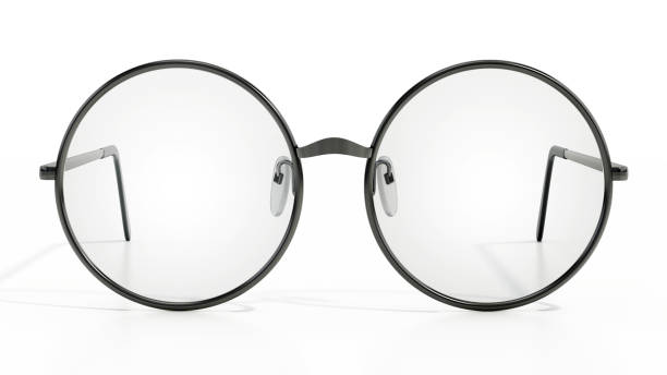 Round eyeglasses with thin metal rim