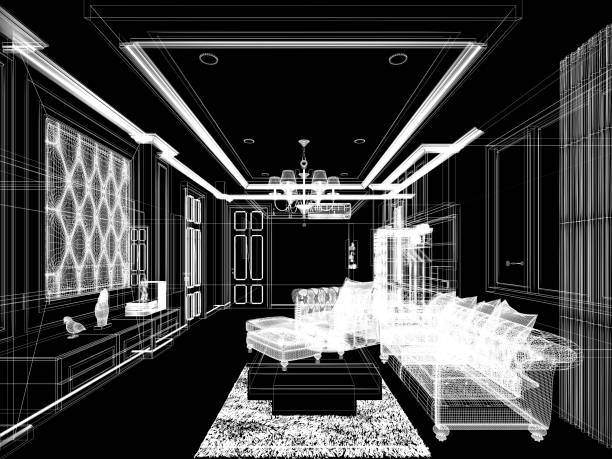 istock sketch design of interior  bedroom,3d rendering 1431088565