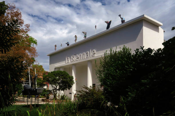 The Biennale Central pavilion of the 2022 Venice Biennale international art exhibitions, in the Giardini of Venice, Italy venice biennale stock pictures, royalty-free photos & images