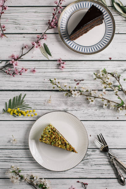 Pistachio and chocolate  cake Dessert Italian food