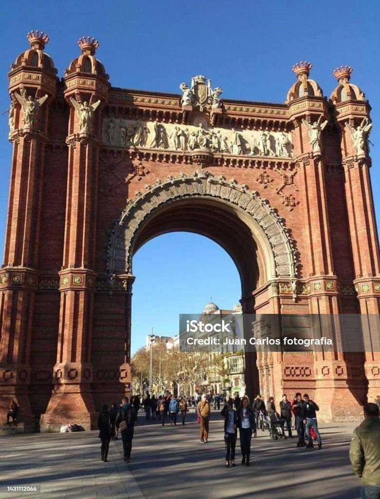 The Arc de Triomf (Catalan: Arc de Triomf), Barcelona, Spain Arc de Triomf - Barcelona Stock Photo