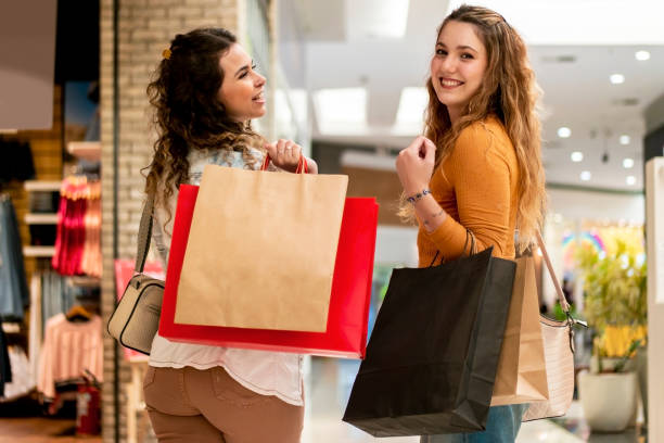 istock Two women making shopping. 1431115135