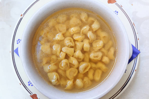 Tortellini with broth Italian food PASTA