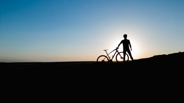 good example from the lifestyle of an extreme bike lover stock photo