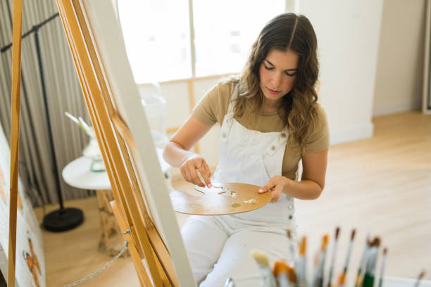 istock Talented artist painter feeling inspired painting 1431126620