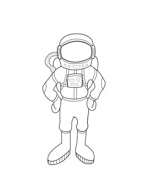 Vector illustration of astronaut