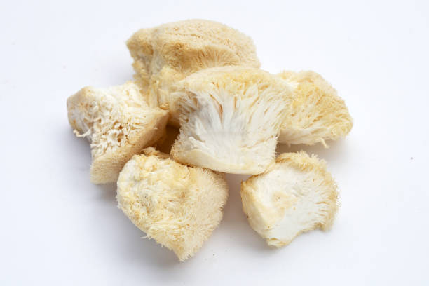 istock Fresh rare lion's mane mushroom 1431173229