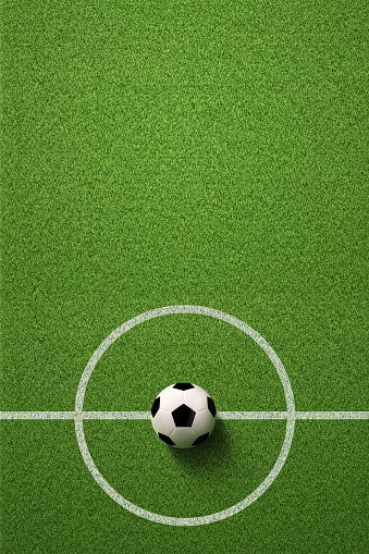 Small soccer ball, isolated on blank background. Graphic resource
