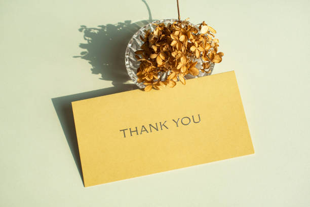 istock Small flowers and thank you card 1431199565