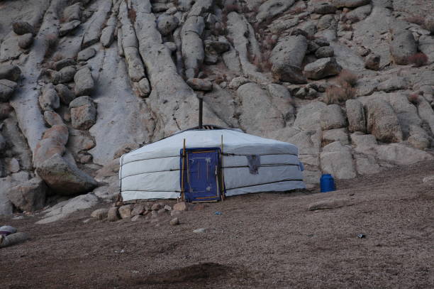 istock A lonely nomadic tent (ger) in the rocky hill, West Mongolia. 1431200694