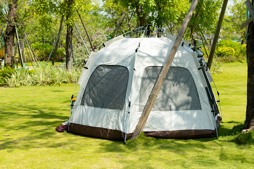 camping tent in the outdoor