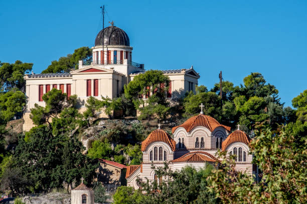 istock Observatory and Orthodox church in Athens 1431208567