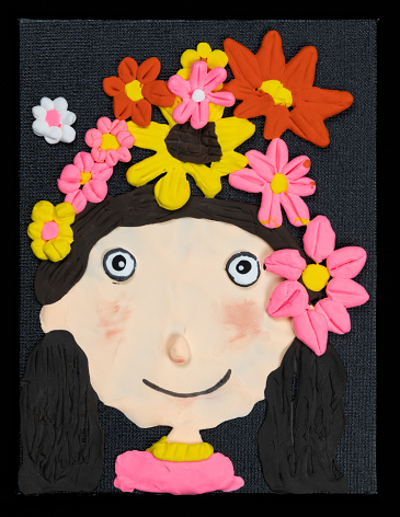 Children's Handicraft - Colored clay Girl