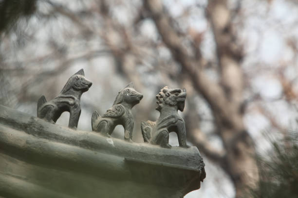 Chinese ancient building roof decoration