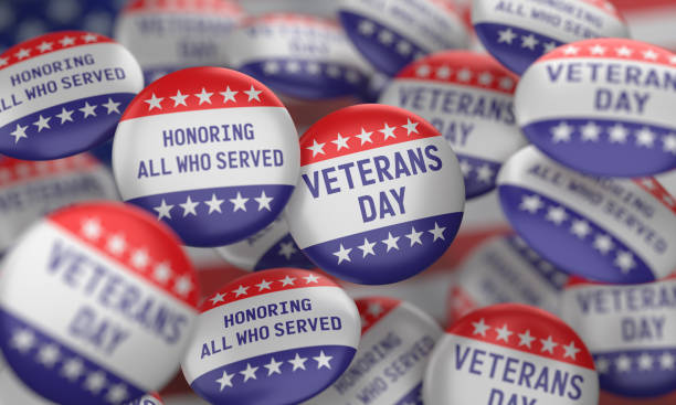 istock USA Flag And Veterans Day Badge 1431225464