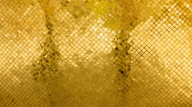 istock Gold tile mosaic wall glitter background texture Luxury and Elegant 1431233793