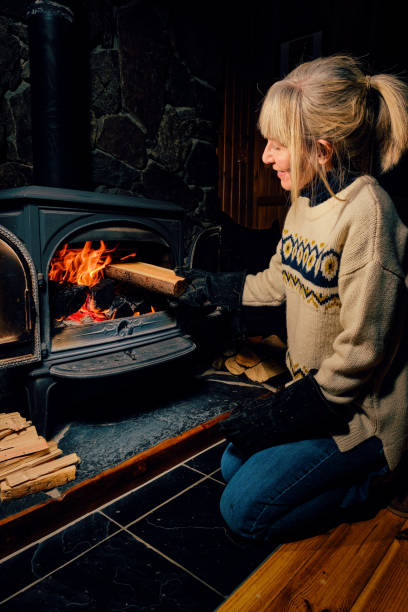 istock Wood burning stove 1431234777