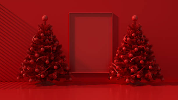 istock New Year, Christmas concept in red living room with empty frame 1431246527