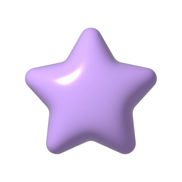 istock 3D purple star sparkle icon. Holiday element sparkles symbols. Magic shiny flash, bright firework. Realistic glossy plastic 3d render design illustration for social media or decoration. 1431252542