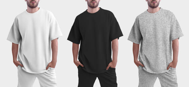 istock Mockup of an oversized men's t-shirt for design, print, pattern. 1431252651