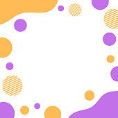 istock Orange and purple geometric pattern frame illustration 1431254042