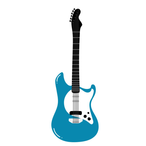 istock Electric and acoustic guitar set. Vector flat illustration. Isolated on white background 1431258535
