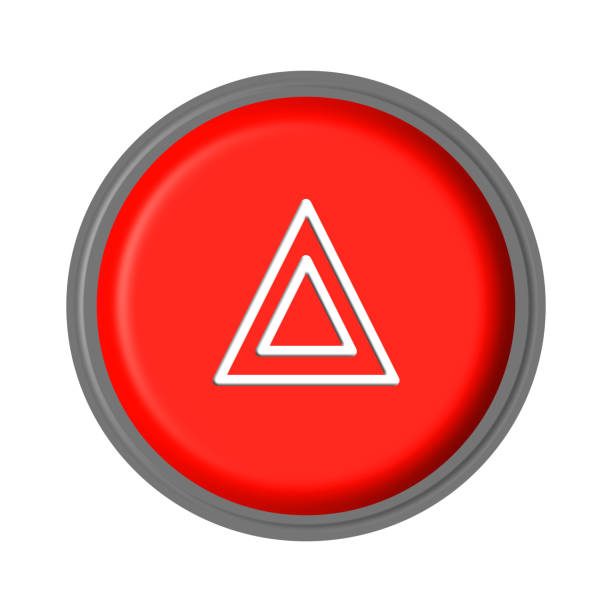 ilustrações de stock, clip art, desenhos animados e ícones de hazard warning light flashes the button in the car. - control panel flash