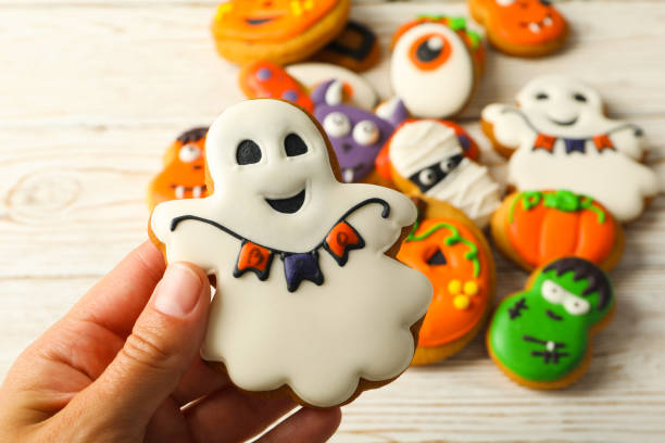 istock Concept of Halloween sweets, funny sweets, close up 1431259926
