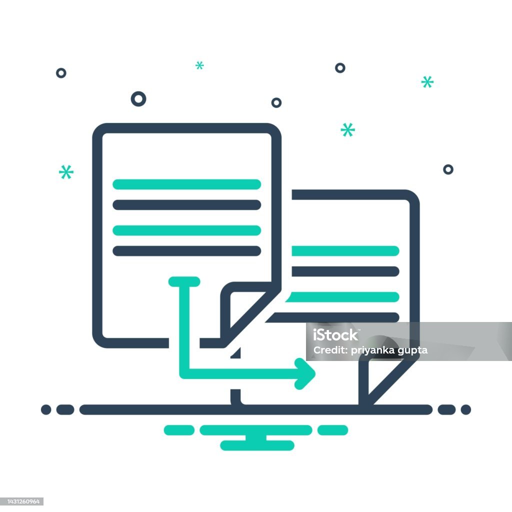 Transcript Icon Duplicate Transcript Stock Illustration - Download Image Now - Dividing ...