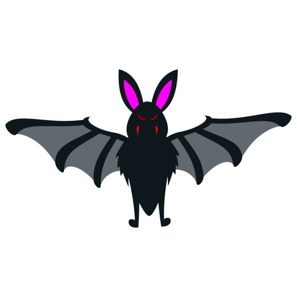 Halloween flying bat, isolated on white.
