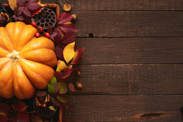 istock Autumn harvest, a composition of pumpkin, leaves, nuts. 1431281992