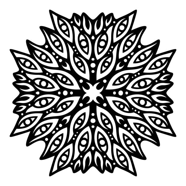 illustrazioni stock, clip art, cartoni animati e icone di tendenza di clipart con singolo motivo tribale nero isolato - tatuaggi maori