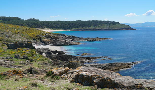 istock Atlantic coast landscape with rocks and sandy beach Galicia Spain 1431286153