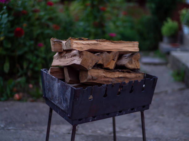istock A small folding portable brazier filled with woods 1431288669