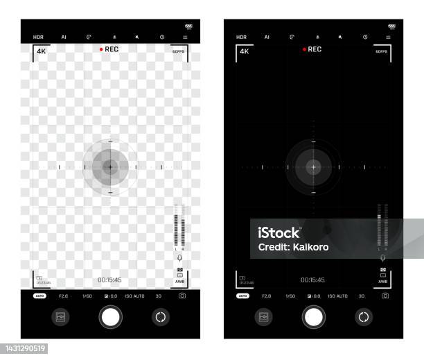 Handheld Camera Interface Smart Phone Camera User Interface 004 Stock Illustration - Download ...