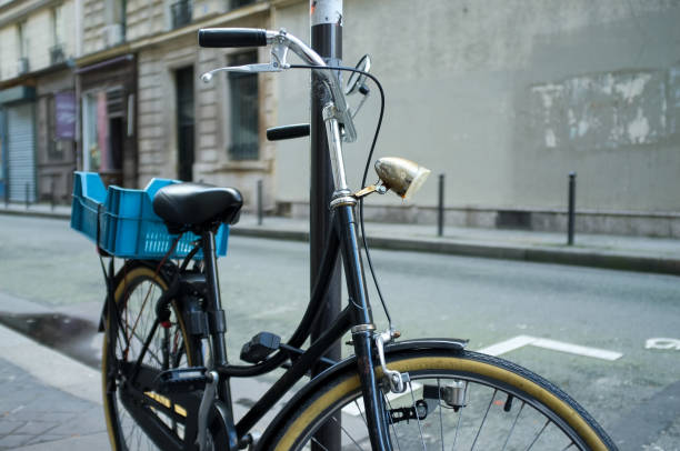 istock classic bicycle parked in the city 1431301658