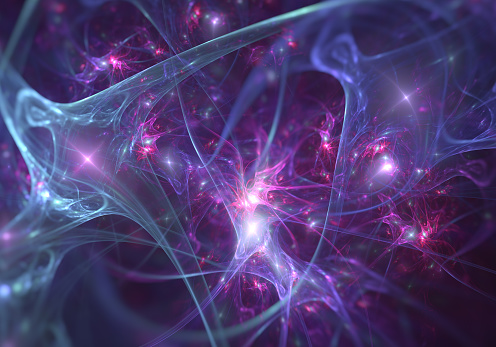 Fondo abstracto de arte fractal que podría sugerir una red neuronal, o el sistema nervioso, u otros temas de conectividad y biología photo