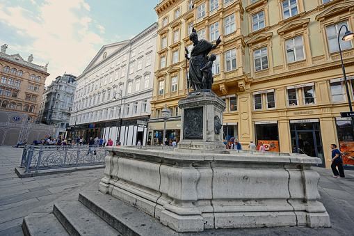 Vienna, Austria - May 17, 2022: Monument in Vienna.