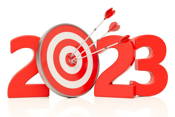 istock New Year 2023 Target Plan. Dart and Arrow 1431317468