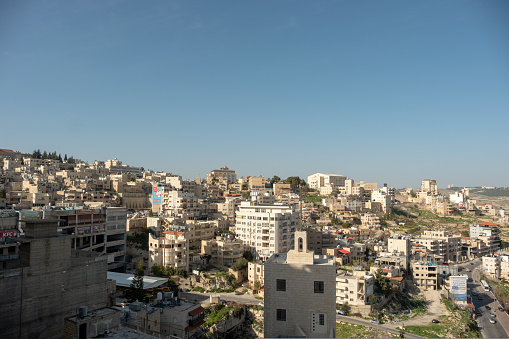 Panaorama of the skyline of the city of Betlehem in Israel