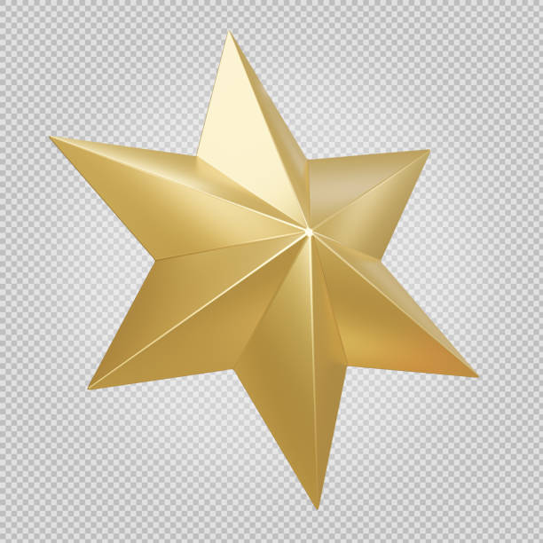 golden christmas star 3d.